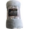 Carbotex deka Coral Fleece svetlosivá 150x200