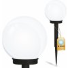 Solárna záhradná lampa LED ATRIS Drive-in - biela guľa - 10 cm - LUMILED