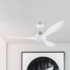 FARO BARCELONA Stropný LED ventilátor Polaris L 3-lopatkový biela - 33346