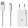 NEDIS síťová nabíječka/ USB-C/ 2.4 A/ 5.0 VDC/ bílá/ kabel 1m