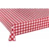 PVC gumený obrus 20m rolka šírka 140cm - Červeno biela kocka