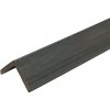 ALFIstyle WPC fasádny obklad - Lamela, Rohová lišta, Tmavosivá, 2900x41x41 mm