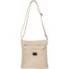 STELLA dámska crossbody koženková kabelka tmavo béžová