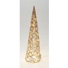 Svietiaci vianočný stromček zlatý kužeľ Vianoce dekorácia 80 cm
