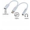PremiumCord Prevodník USB-C na audio jack 3,5 mm samica + konektor USB typu C na nabíjanie ku31zvuk02