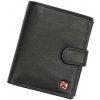 Albatross SN MW02 Z RFID čierna pánska peňaženka z hovädzej kože 10,5 x 12,5 x 3 cm