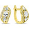 Brilio Silver Luxusné pozlátené náušnice so zirkónmi EA1180Y
