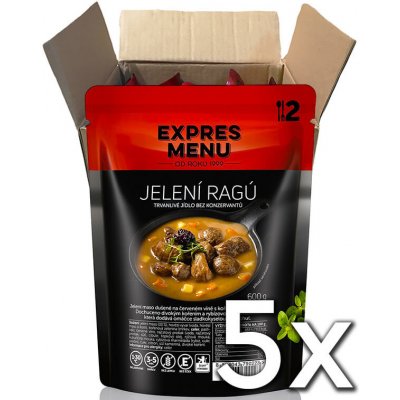 Expres menu Jelenie ragú 2 porcie 600g | 5ks v kartóne