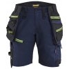 Blåkläder AB 7175 STRIKER Dámské pracovní šortky pro řemeslníky ze strečového materiálu Farba: Tmavá námořnická modrá / Reflexní žlutá, Veľkosť: C36