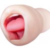 Tracy's Dog pohár - realistický masturbátor úst s zubami (prírodný)