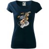 Hudobné nástroje v notách - Dámske tričko Pure - XS ( Tmavomodrá (veľmi tmavá - skoro čierna) )