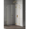 New Trendy Eventa Gold Shine sprchovací kút 120x90 cm štvorcová zlatá lesklé/priehľadné sklo EXK-4730