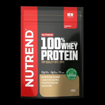 NUTREND 100% Whey Protein 400 g, jahoda