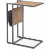 Halmar Odkladací stolík COMPACT 65x47 cm čierna/hnedá HA0026 + záruka 3 roky zadarmo