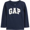 GAP V-FRCH LS Logo Tee tmavo modrá