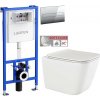 LAUFEN Rámový podomietkový modul CW1 SET s chrómovým tlačidlom + WC INVENA PAROS + SEDADLO H8946600000001CR RO1