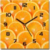 Sklenené hodiny štvorec Plátky pomarančov 30x30 cm