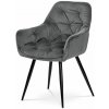 Autronic, Jedálenská stolička, sivá, zamatová látka, DCH-421 GREY4