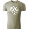 T-ričko Volkswagen Splash pánske tričko Farba trička: Svetlá Khaki, Farba potlače: Biela, Veľkosť: 4XL