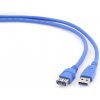 GEMBIRD Kábel USB A-A 1,8m USB 3.0 predlžovací, modrý CCP-USB3-AMAF-6