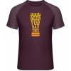 Mymate Predĺžené Tričko MY111 - Dobré pivo na zlé časy - Burgundy / Heather Burgundy - L - Pánske