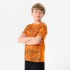 KIPSTA Detský futbalový dres Wavy Club oranžovo-čierny