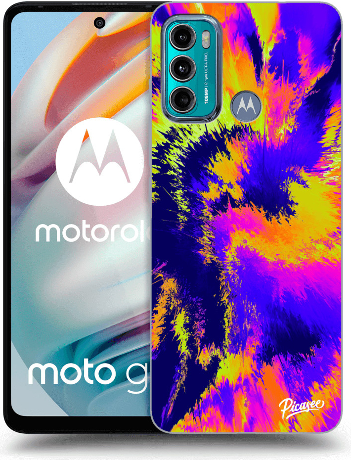 Púzdro Picasee silikónové Motorola Moto G60 - Burn čierne