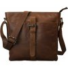 Buffalo Pull Pánska Kožená Taška cez rameno Buffalo Pull-Up Vintage Leather 24x24x5cm hnedá Farba: hnedá