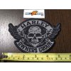 Harley Davidson HOG lebka Skull Rebel - malá reflexní nášivka - 13cm