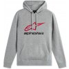 ALPINESTARS mikina ALWAYS V3 Hoodie grey heather/red/black - 2XL