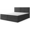 Čalúnená boxspring posteľ Cargo - čierna Rozmer: 140x200