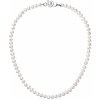 Evolution Group Perlový náhrdelník z pravých riečnych perál biely 22006.1