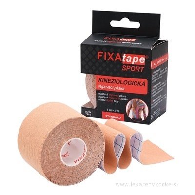 FIXAtape tejpovacia páska SPORT kinesiologická, elastická, telová, 5cm x 5m, 1x1 ks