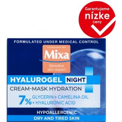 MIXA Hyalurogel Night, nočný hydratačný krém, 50 ml