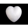 Srdce Ø8 cm polystyrén - biela (20 ks)