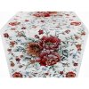 Mondo Italia Gobelínový behúň na stôl Červené kvety Chenille IT112 40x180 cm Viacfarebná