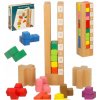 Iko náučné drevené kocky Montessori farebné