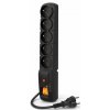 Acar F5 5m kabel, 5 zásuvek, přepěťová ochrana, černý (ppacarf5-5black)