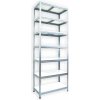 Pozinkovaný regál Biedrax 50 x 60 x 210 cm - 7 políc biele lamino 12mm