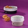 Košík na chleba Grana PU kůže stříbrná šedá 11,0cm 19,0cm KL-12545