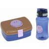 Škatuľka a fľaša Lassig Lunch Set Little Gang Smile caramel/blue uni