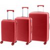 Cestovné kufre set 3ks John Travel Arcadia S, M, L 185 L červená