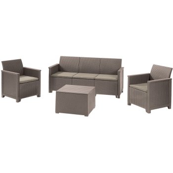 KETER EMMA 3 seaters sofa set cappuccino 246144