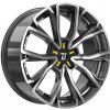 WOLFRACE Matrix Custom hliníkové disky 8,5x20 5x112 ET40 Gloss Raven Black Polished Yellow Inserts