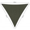 Shadow Comfort Slnečný Trojuholník shadow 3,0 x 3,0 x 3,0 m Farba: Deep Šedá