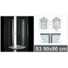 Aquatek CRYSTAL CRYSTALS3CH9062 (Kvalitný sprchový kút v dizajnovom prevedení)