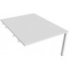 Hobis Pracovný stôl Uni k pozdĺ. reťazeniu, 120x75,5x160 cm, biela/biela