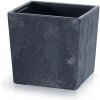 PROSPERPLAST Kvetináč URBI SQUARE LOW EFFECT 24cm antracit