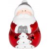 MagicHome Dekorácia Santa LED terakota 8,5x8,2x12,5 cm