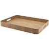 GenWare Servírovací podnos, drevená dyha, hnedý, výška: 60 mm, dĺžka: 550 mm, šírka: 440 mm